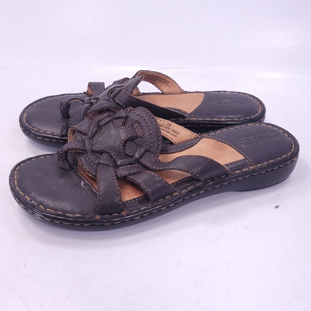 Born Slip On Casual Flip Flop Sandal Womens Size 7 38 W61899 Brown